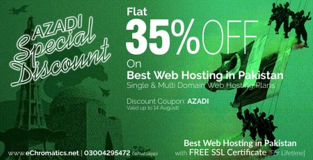 Azadi Offer Special Discount on Best Hosting in Pakistan